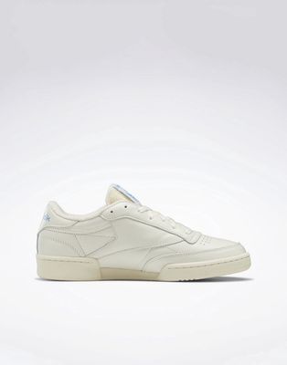 Reebok Club C 85 Vintage unisex sneakers in chalk with blue detail-White