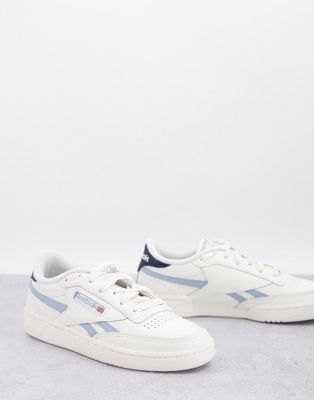 Reebok Club C Revenge sneakers in chalk and blue-White