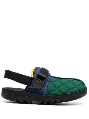 Reebok colour-block quilted closed sandals - Green