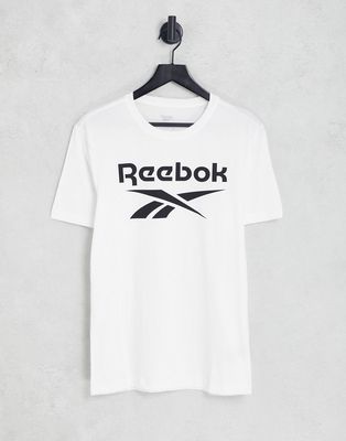 Reebok Graphic Series big logo T-shirt in white