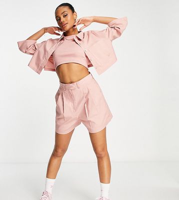Reebok high rise tailored shorts in pink - Exclusive to ASOS