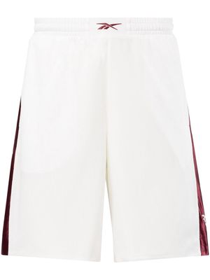 Reebok logo-embroidered mesh track shorts - White