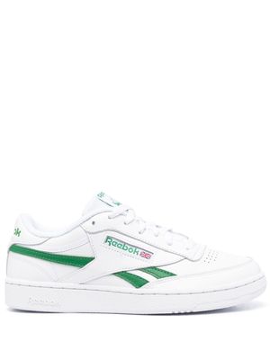 Reebok logo-patch leather low-top sneakers - White