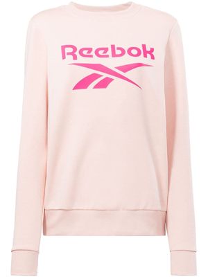 Reebok logo-print fleece sweatshirt - Pink