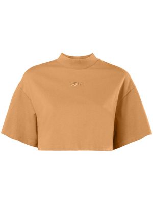 Reebok LTD Vector cropped cotton T-shirt - Brown