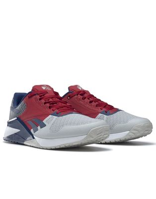 Reebok Nano 6000 sneakers in gray/blue/red