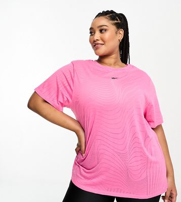 Reebok Plus Training burnout t-shirt in pink