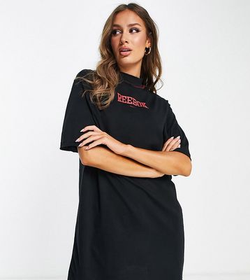 Reebok vintage logo T-shirt dress in black - Exclusive to ASOS