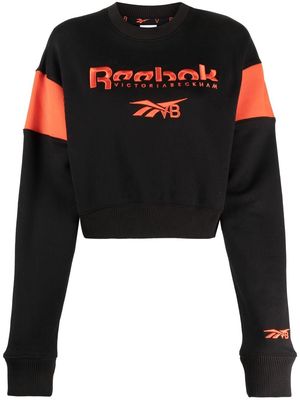 Reebok x Victoria Beckham logo-print cotton sweatshirt - Black