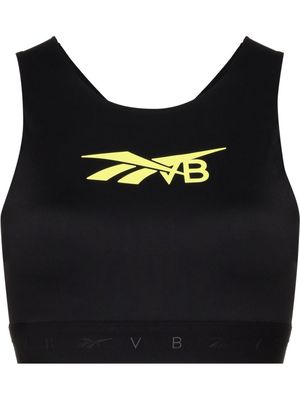 Reebok x Victoria Beckham logo-print cropped vest - Black