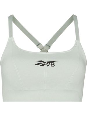 Reebok x Victoria Beckham logo-print cropped vest - Green