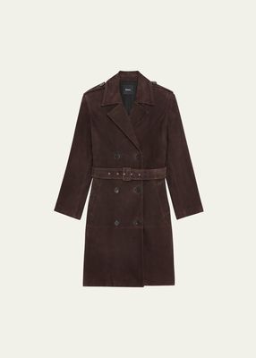 Reece Leather Utility Trench Coat