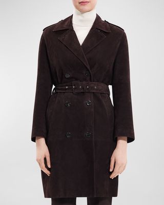 Reece Suede Utility Trench Coat
