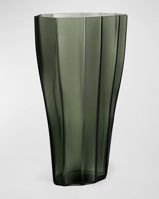 Reed Moss Green Large Vase, 11.6"