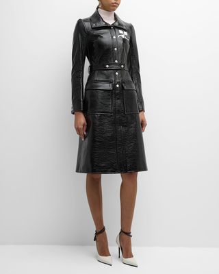 Reedition Vinyl Belted A-Line Trench Coat