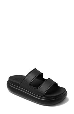 Reef Bondi Platform Slide Sandal in Black/Black