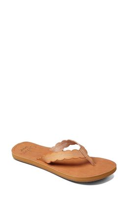 Reef Celine Scalloped Strap Flip-Flop Sandal in Natural 