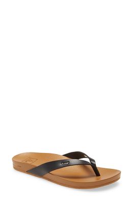 Reef Cushion Bounce Court Flip Flop in Black/Natural