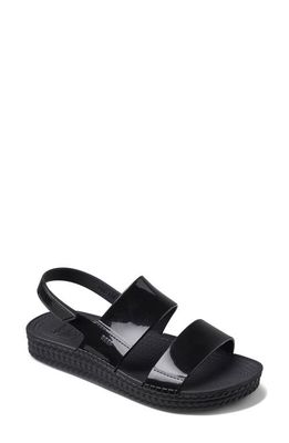 Reef Water Vista Slingback Sandal in Black Shine 