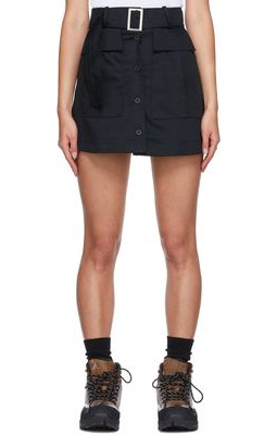 Reese Cooper Black Cotton Mini Skirt