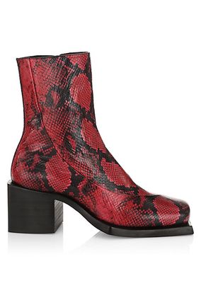 Reese Snake-Embossed Boots