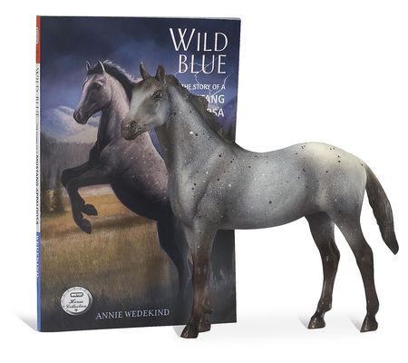 Reeves International Wild Blue Horse Figurine a nd Book Set