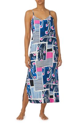Refinery29 Print Nightgown in Wht/Blue