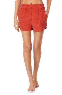 Refinery29 Terry Cloth Boxer Pajama Shorts in Orange