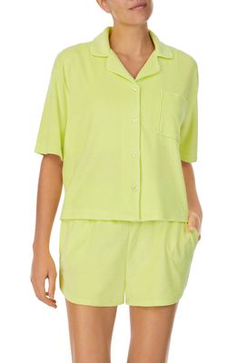 Refinery29 Terry Cloth Pajama Shirt in Yellow