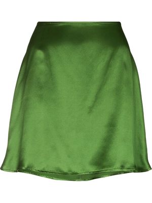 Reformation A-line silk skirt - Green