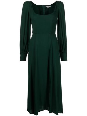 Reformation Alessi puff-sleeve midi dress - Green