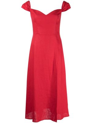 Reformation Bridgton sweetheart neck midi dress - Red