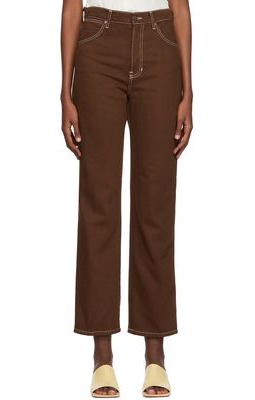 Reformation Brown Cowboy Jeans