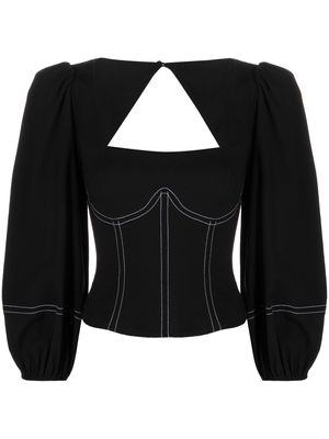 Reformation Ember cotton blouse - Black