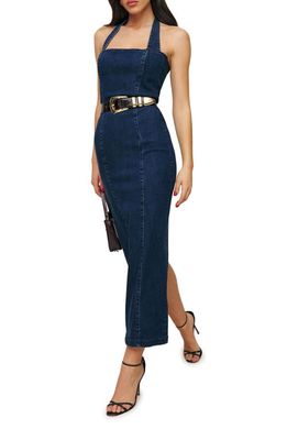 Reformation Evita Denim Dress in Simcoe