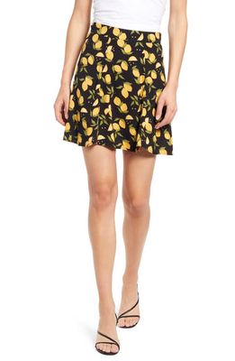 Reformation Flounce Skirt in Lemon Drop