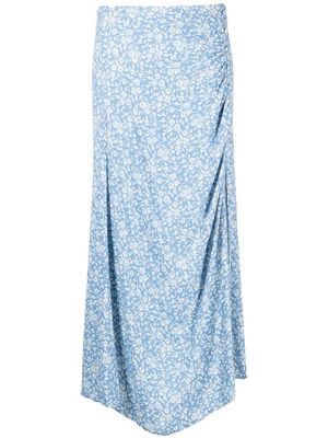 Reformation Grazie floral-print midi skirt - Blue