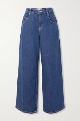 Reformation - High-rise Wide-leg Organic Jeans - Blue