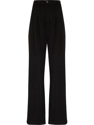 Reformation high-waisted wide leg trousers - Black