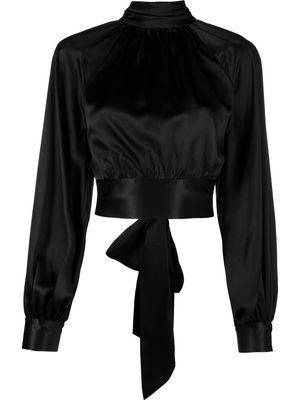 Reformation Julia silk blouse - Black