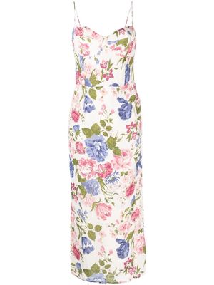 Reformation Kourtney floral-print midi dress - White