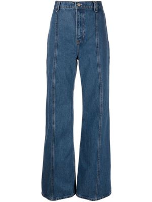 Reformation Leah high-waisted wide-leg jeans - Blue