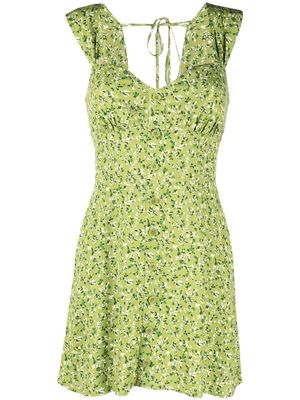 Reformation Lorelei floral-print mini dress - Green