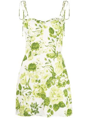 Reformation Louelle floral-print mini dress - Green
