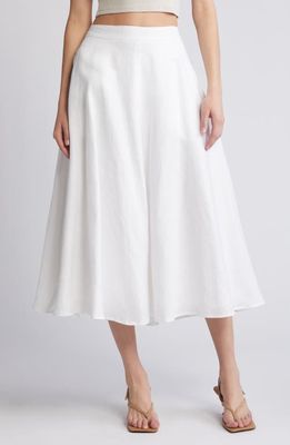 Reformation Maia Linen Skirt in White