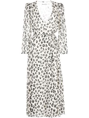 Reformation Melba leopard-print midi dress - White