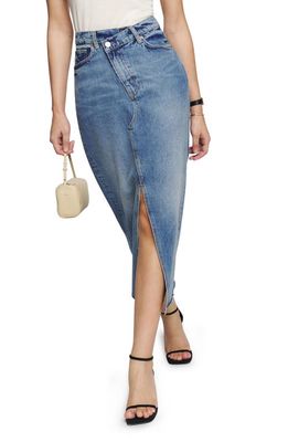 Reformation Nila Asymmetric Denim Skirt in Galway at Nordstrom, Size 25