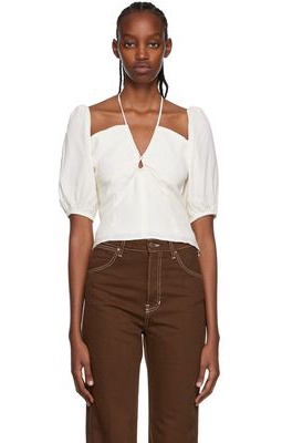 Reformation Off-White Remington Blouse