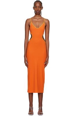 Reformation Orange Lilou Midi Dress