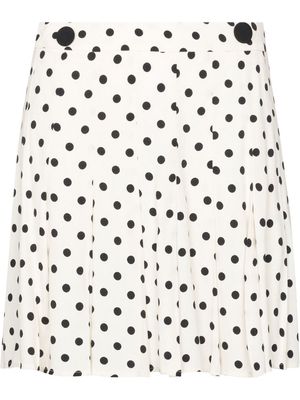 Reformation Portia pleated mini skirt - Neutrals